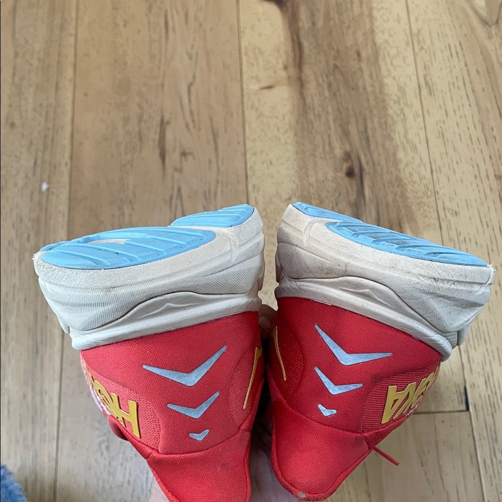 Hoka Men's Athletic Shoes in Red and Orange - Picture 8 of 9